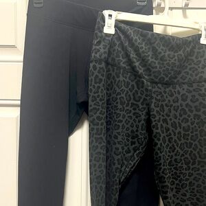 Nike leggings 2 pr for $16 M
Black Leopard Print never worn 
Black worn gently